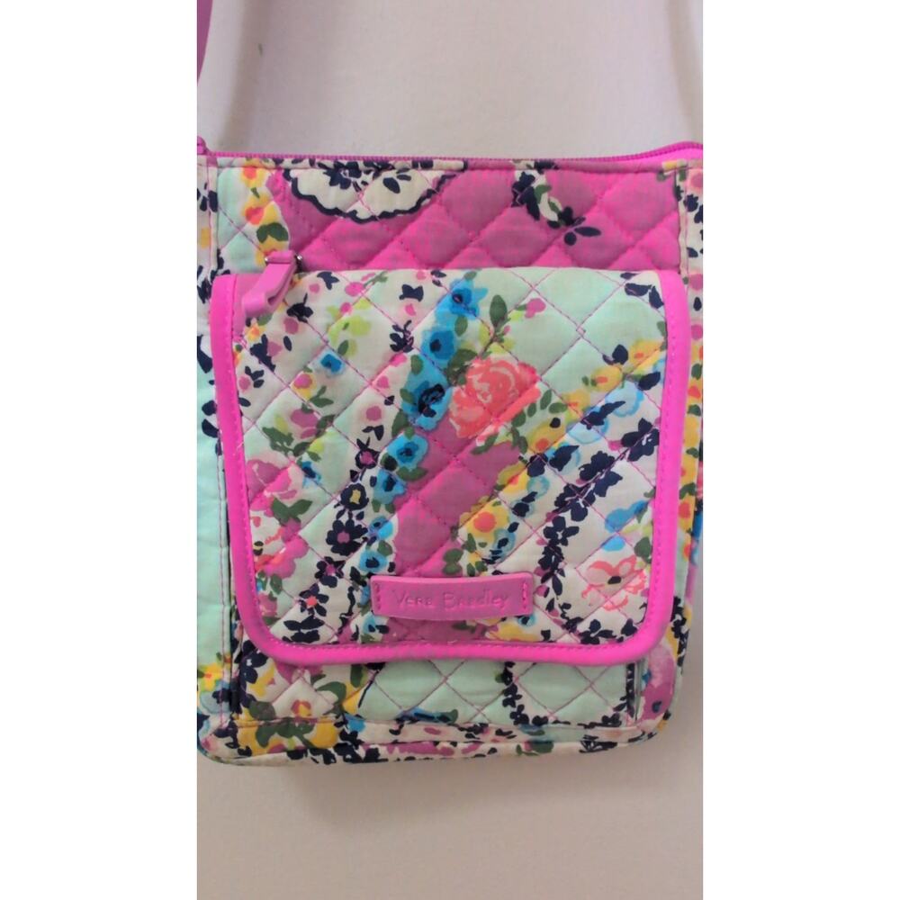 Vera Bradley Hipster Crossbody Bag Pink Floral Wildflower Paisley - Picture 3 of 6